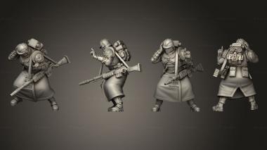 Military figurines Communications ist 3d model