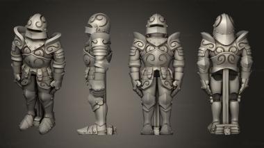 Military figurines Complete armor inanimate 3d model