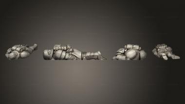 Military figurines Corpse 1 005 3d model