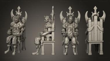 Military figurines Corrupt King Throne 2 3d model