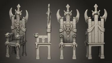 Military figurines Corrupt King Throne 3d model