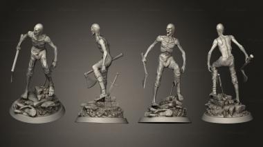 Military figurines Corrupt Villager Axe Lean Supports 3d model