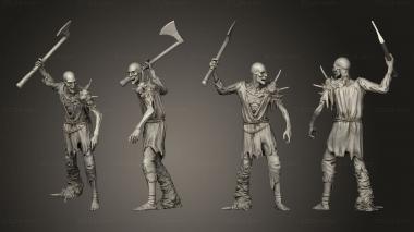 Military figurines Corrupt Villager Axe Supports 3d model