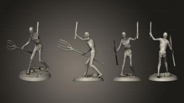 Military figurines Corrupt Villager Pitchfork Supports 3d model