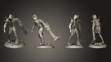 Military figurines Corrupt Villager Swordarm Idle Supports 3d model