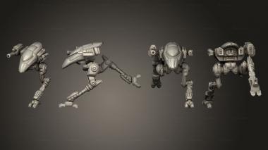 Military figurines Corvid C run 3d model