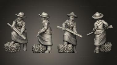 Military figurines cowgirl 3d model