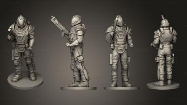 Military figurines Crew 1 3d model