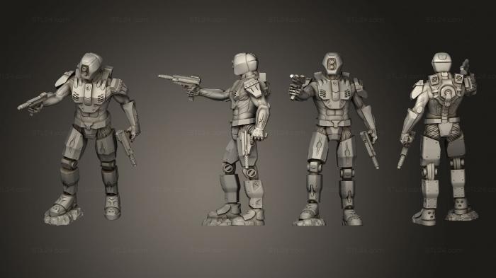 Military figurines (Crew 2 3 P 100 X 9, STKW_4652) 3D models for cnc