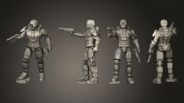 Military figurines Crew 2 3 P 100 X 9 3d model