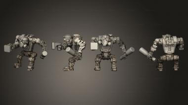 Military figurines Crew Gunner 3d model