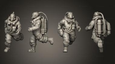 Military figurines Crewman Green 3d model