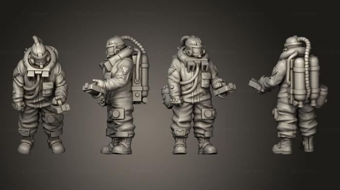 Military figurines (Crewman Red, STKW_4661) 3D models for cnc