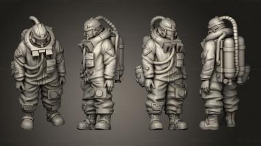 Military figurines Crewman White De d 3d model