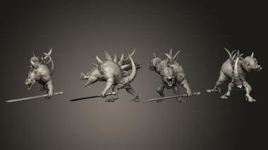 Military figurines Crocodile Hunchback Roaring Large 3d model