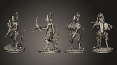 Military figurines Crossbowmen pose 1 3 base 01 3d model