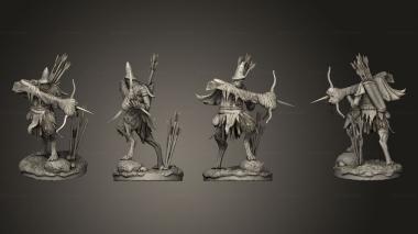 Military figurines Crossbowmen pose 1 3 base 3d model