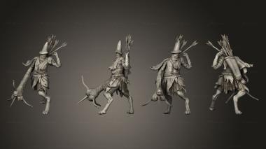 Military figurines Crossbowmen pose 3 3d model