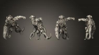 Military figurines Crosslances Undead abominio 3d model
