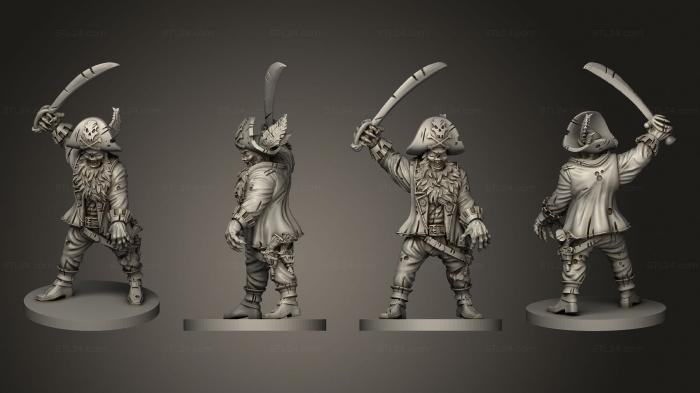 Military figurines (Crosslances Undead captain mirrored, STKW_4681) 3D models for cnc