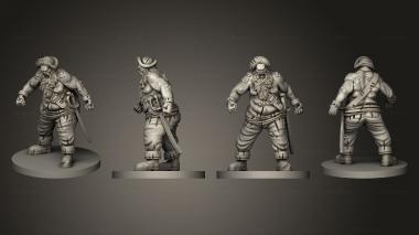 Military figurines Crosslances Undead fat mirrored 3d model