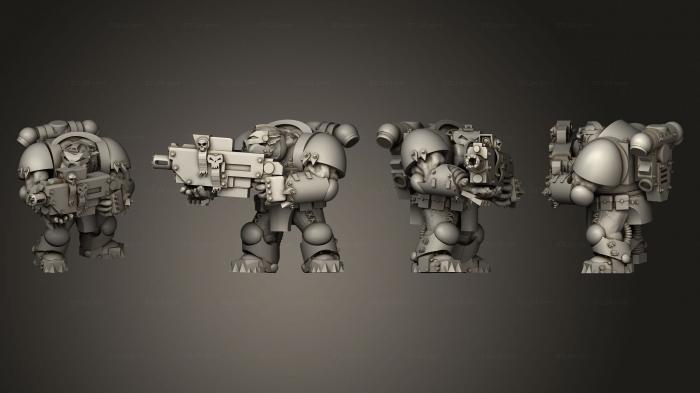 Military figurines (Crusader Heavy Troopas 05, STKW_4690) 3D models for cnc