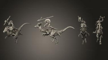 Military figurines Cuetzpalli Riders 01 3d model