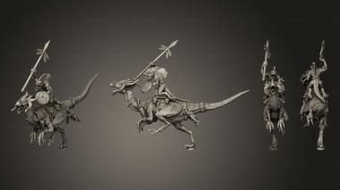 Military figurines Cuetzpalli Riders 02 3d model