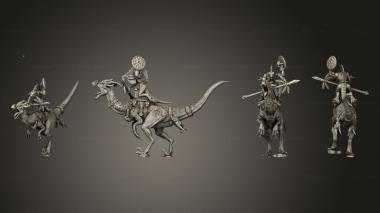 Military figurines Cuetzpalli Riders 3d model