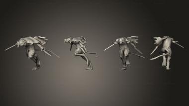 Military figurines Cult Assassins 02 3d model