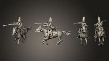 Military figurines Curasiers 03 3d model