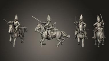 Military figurines Curasiers 05 3d model