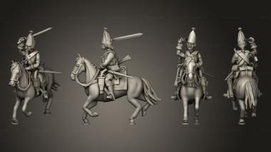 Military figurines Curasiers 06 3d model