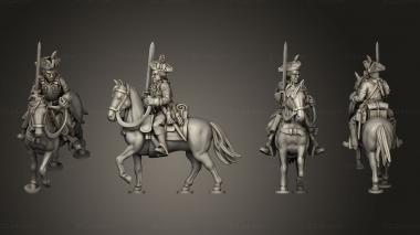 Military figurines Curasiers 3d model