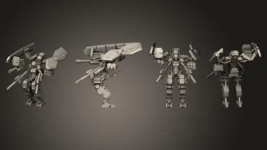 Military figurines CYBERBABE BATTLE EXOSUIT ARIES 3d model