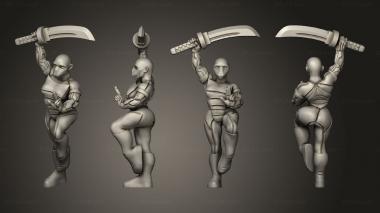 Military figurines Cyberninja Kunoichi 3d model