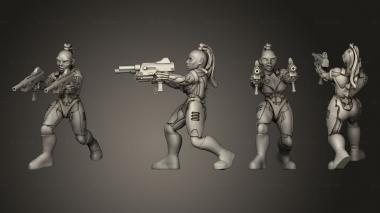 Military figurines Cyberpsycho Fem A 3d model