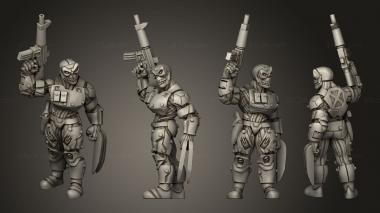 Military figurines Cyberpsycho Paramilitary 3d model