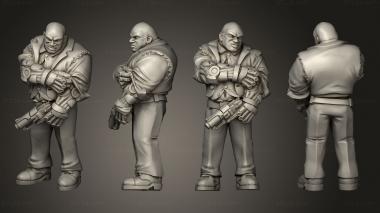 Military figurines Cyberpunk Bouncer 3d model