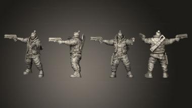 Military figurines CYBERPUNK MALE SOLO HEAD 002 3d model