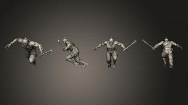 Military figurines cyberpunk thug 3d model