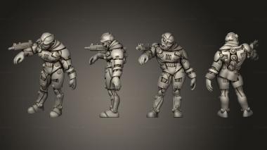 Military figurines Cyberzombie A 3d model