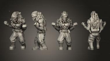 Military figurines Cyborg Brawler Based 002 3d model