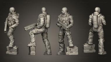 Military figurines Cyborg 01 3d model