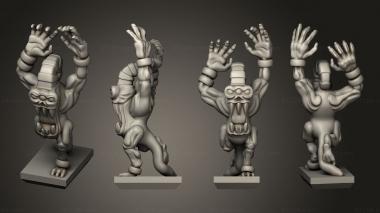 Military figurines Daemon Army Big Flame 7 3d model