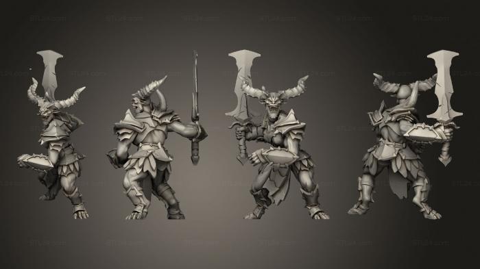 Military figurines (Daemon Guards Axe 003, STKW_4813) 3D models for cnc