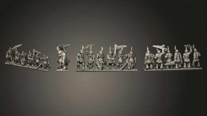 Military figurines (daemonic peilence horde Strip 1, STKW_4816) 3D models for cnc