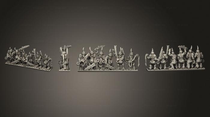 Military figurines (daemonic peilence horde Strip 2, STKW_4817) 3D models for cnc