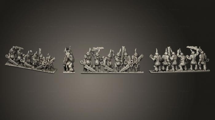 Military figurines (daemonic peilence horde Strip 4, STKW_4819) 3D models for cnc