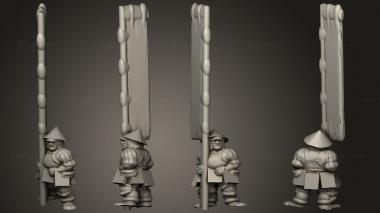 Military figurines Daimyo Hero Daimyoflagholder 3d model